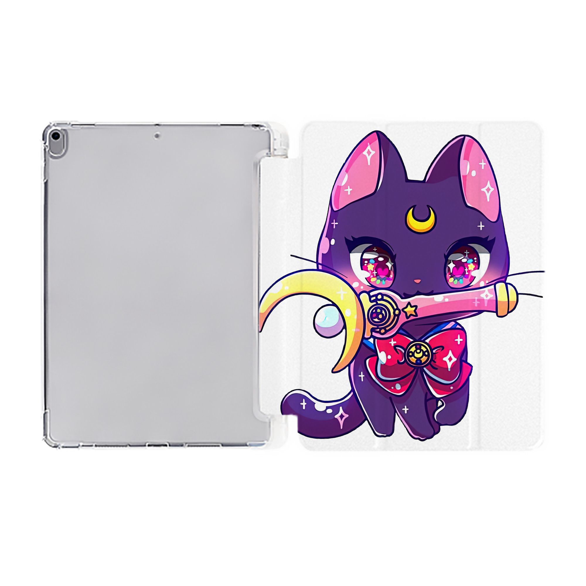 （画像用） 美少女戦士セーラームーン Sailor Moon IPad ケース ペン収納付き 三つ折りスタンド PUレザー×シリコン 対応機種9.5/10.5/10.9インチ